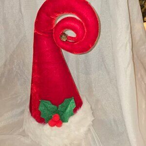 Santa Claus Hat Elf Tree Topper Pier 1 Imports Christmas Retired NEW